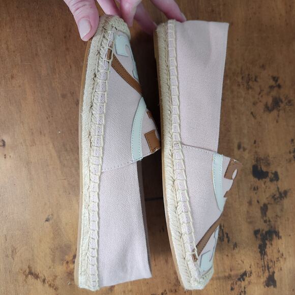 Tory Burch Poppy Logo Espadrille Flats in Sea Shell PInk, 7 - Picture 9 of 14